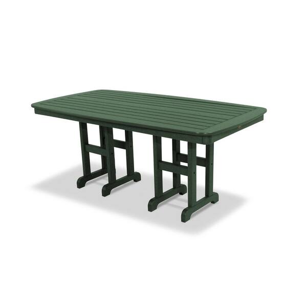 Trex Outdoor Furniture Yacht Club 37 in. x 72 in. Rainforest Canopy Patio Dining Table