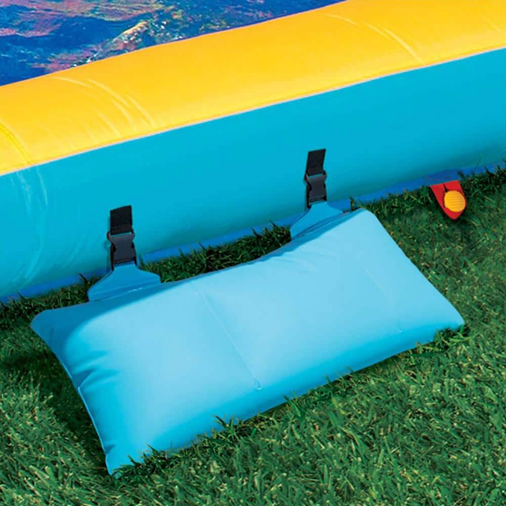 Big Blast Blue and Yellow PVC Inflatable Water Park with Slide and Cannon