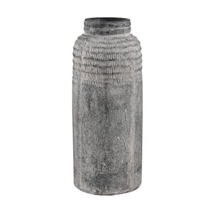 Arlo Ceramic 3 in. Decorative Vase in Antique Dark Gray - Large
