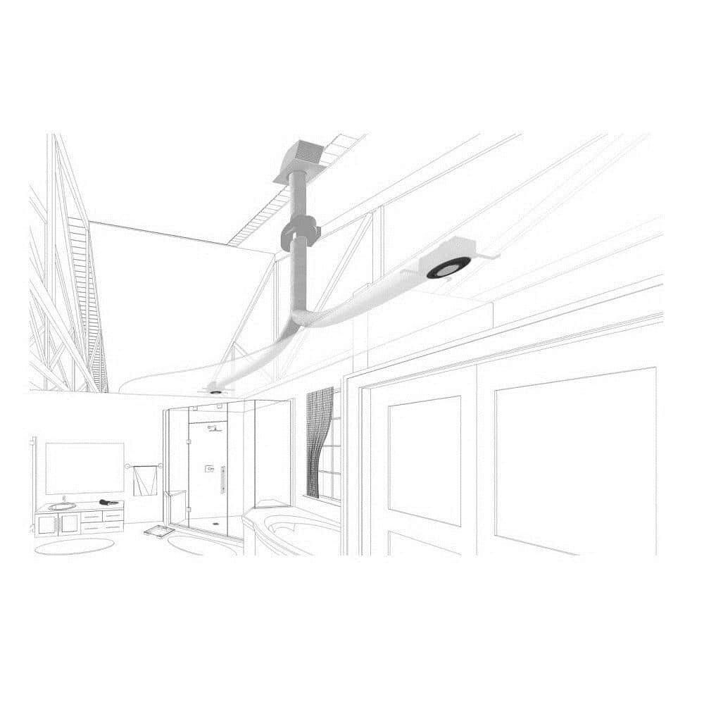 Fantech Dual Grille White Ceiling Mount Bath Fan