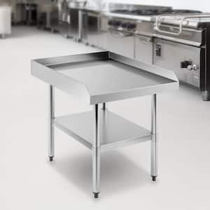 30 in. x 24 in. Stainless Steel Kitchen Utility Table with Bottom Shelf