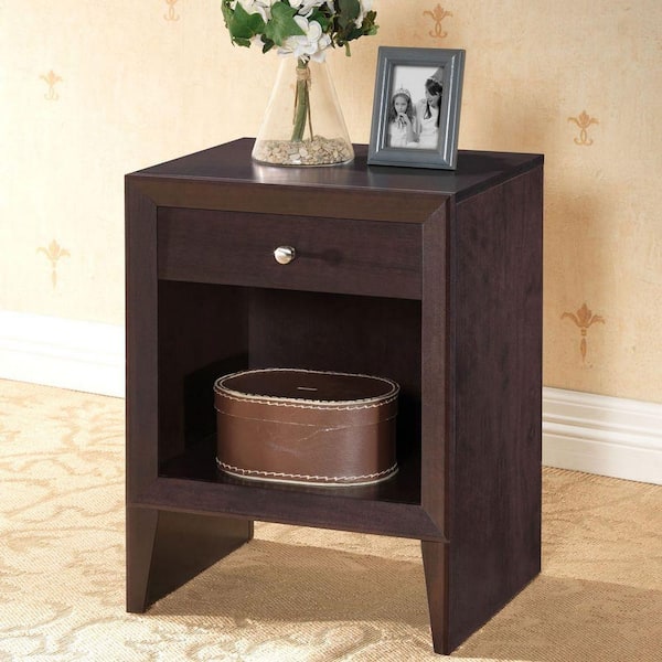 cheap dark brown nightstand