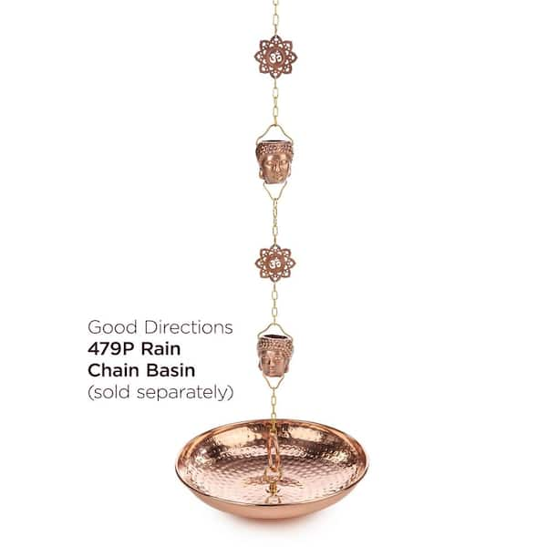 Good Directions - Buddha Pure Copper 8.5 ft. Rain Chain - 474P-8