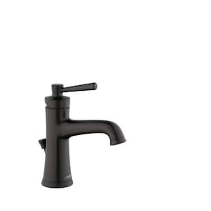 Joleena Single Handle Single Hole Bathroom Faucet in Matte Black