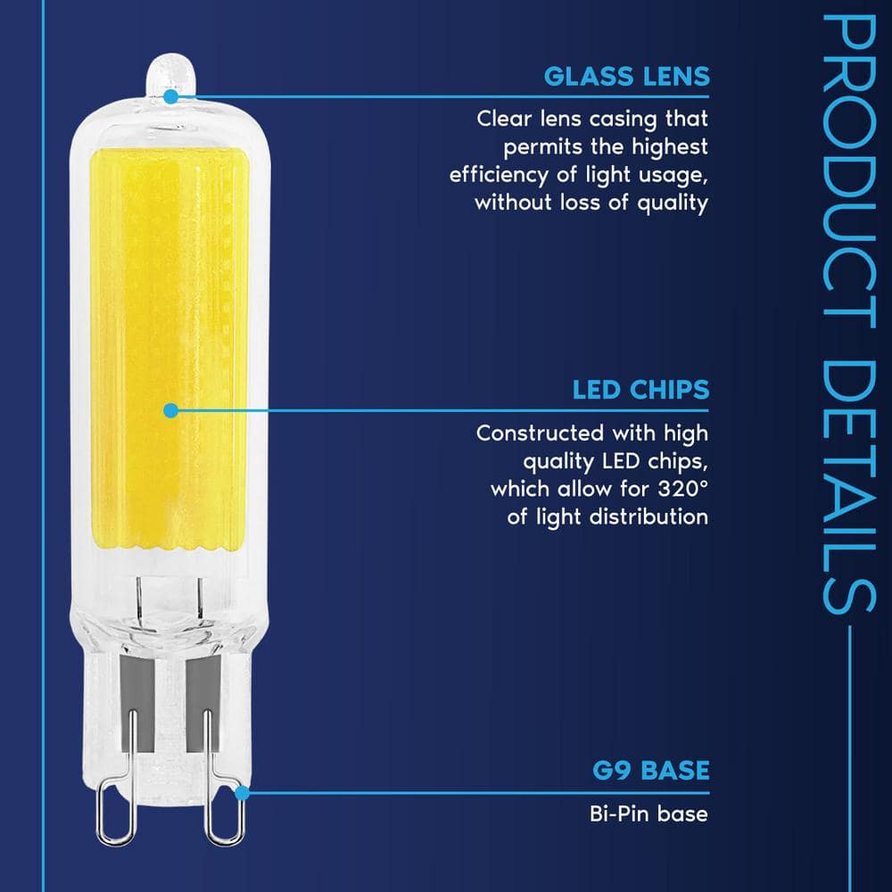 Clear Glass Bi-pin Dimmable LED Bulbs, 2.55-inch