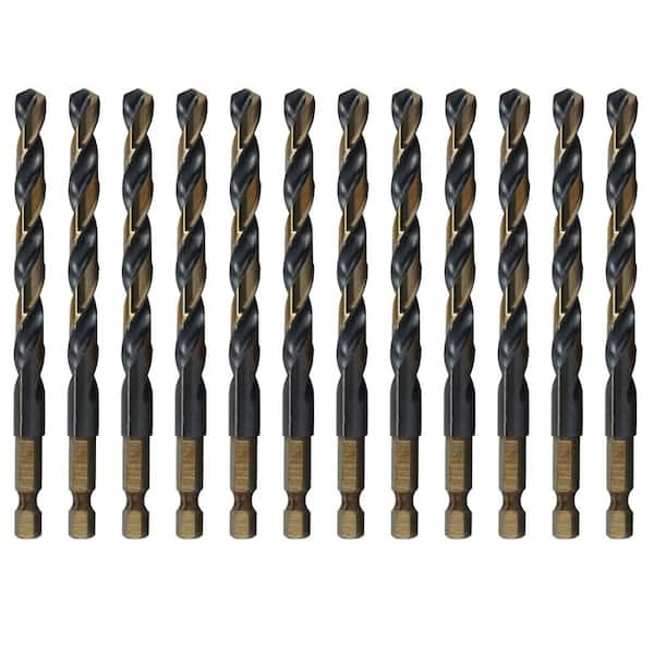 Drill America 1/4 in. Quick Change Drill Bit with Hex Shank (12-Pieces)