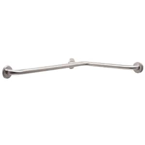 36 in. x 36 in. Horizontal Angle Grab Bar in Satin Stainless