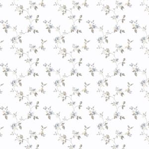 Mini Floral Trail in Blue, Beige and Gray