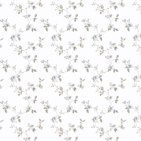 Norwall Mini Floral Trail in Blue, Beige and Gray