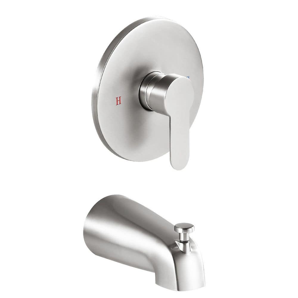 Single-Handle Wall Mount Bath Spout Roman Tub Faucet Bathtub Filler in. Bru