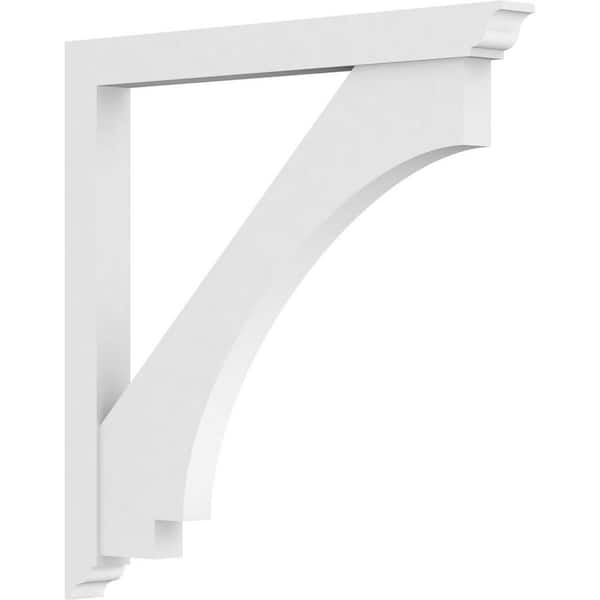 Ekena Millwork Standard Imperial 3 in. W x 36 in. H x 36 in. D Signature Urethane Polyurethane Bracket With Traditional Ends