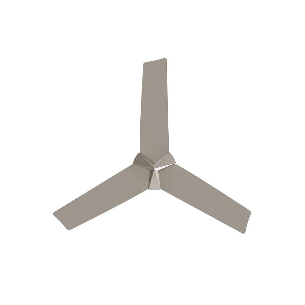 52" Charcoal Gray Low Profile 3-Blade Ceiling Fan with Remote
