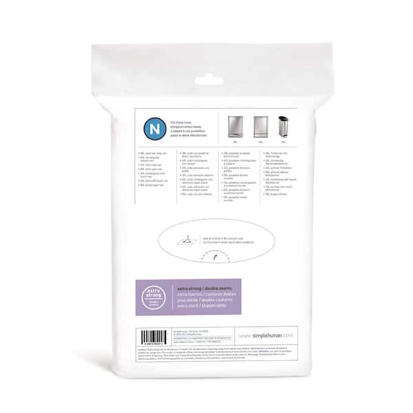 simplehuman Custom Fit Can Liner Code N 12-13 Gal. (20-Pack) CW0174 - The  Home Depot