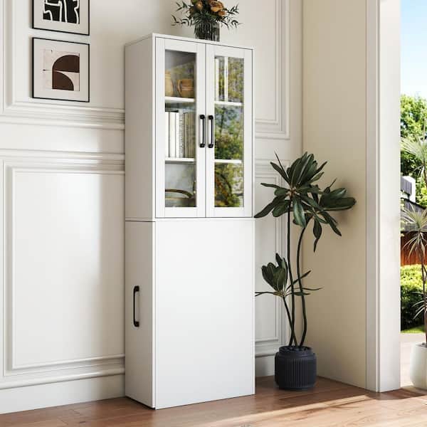 Ximuprmy Multi-Functional 24 in. W x 12 in. D x 71 in. H White
