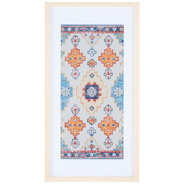 SAFAVIEH Sumia Framed Mixed Media Abstract Wall Art 29 in. x 14 in.