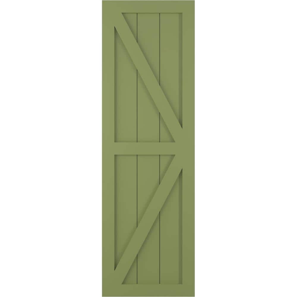 UPC 192770803049 product image for 15 in. x 47 in. PVC 2-Equal Panel Farmhouse Fixed Mount Board and Batten Shutter | upcitemdb.com