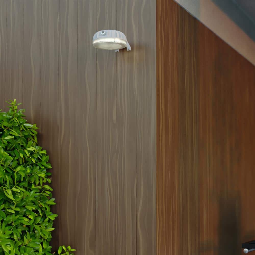9.75-Inch Gray Aluminum LED Outdoor Security Flood Light