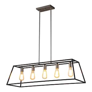 Agnes II 5-Light Black and Silver Pendant