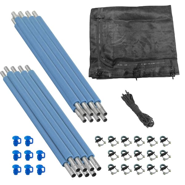 Upper Bounce Machrus Trampoline Enclosure Set for 15 ft. Round Frames, for 4 or 8 WShaped Legs Includes Net, Poles and Hardware Only