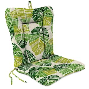 38 in. L x 21 in. W x 3.5 in. T Outdoor Wrought Iron Chair Cushion in Hixon Palm