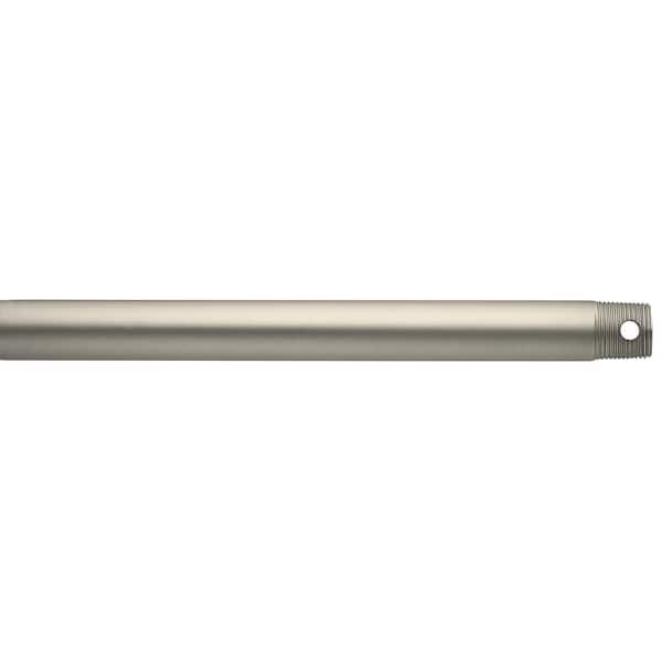 Independence 24 in. Brushed Nickel Dual Threaded Ceiling Fan Extension Downrod