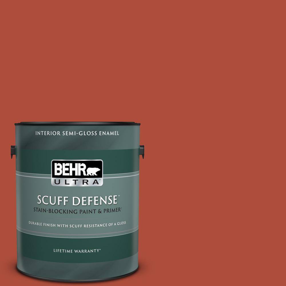 1 gal. #MQ4-35 Torch Red Extra Durable Semi-Gloss Enamel Interior Paint & Primer