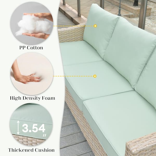 HOOOWOOO Oconee Beige 7-Piece Beautiful Outdoor Patio Conversation