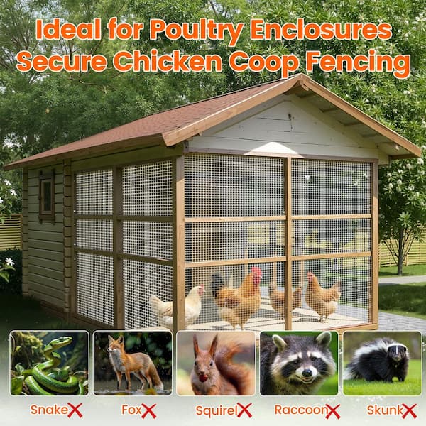 48 in. x 100 ft. 19-Gauge Reinforced Hot-Dip Galvanized Mesh Fit Most Size Animal Cages