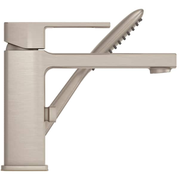 Deckard Single-Handle Deck Mount Roman Tub Faucet with Handshower in Brushed Nickel