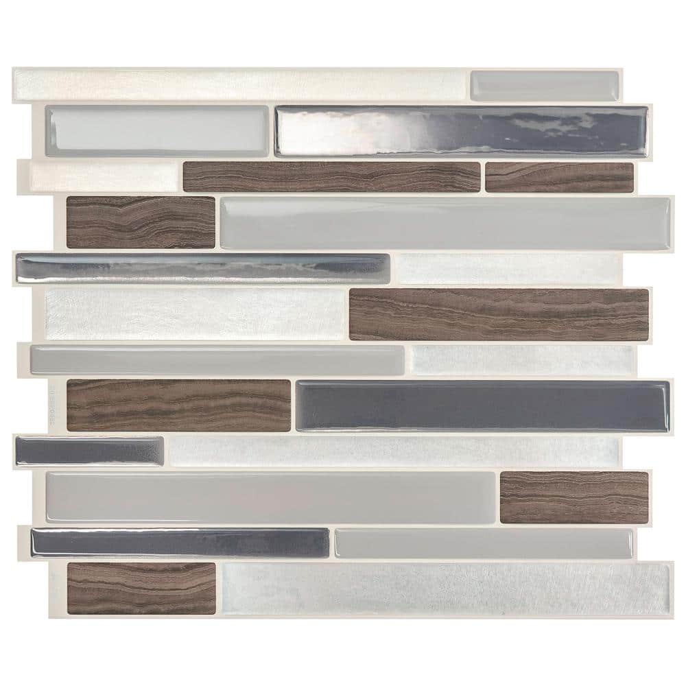 Milano Argento Peel and Stick 3D Backsplash Tiles