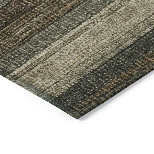 Chantille Machine Washable Indoor/Outdoor Abstract ACN1865 Khaki 8 ft. x 10 ft. Accent Rug