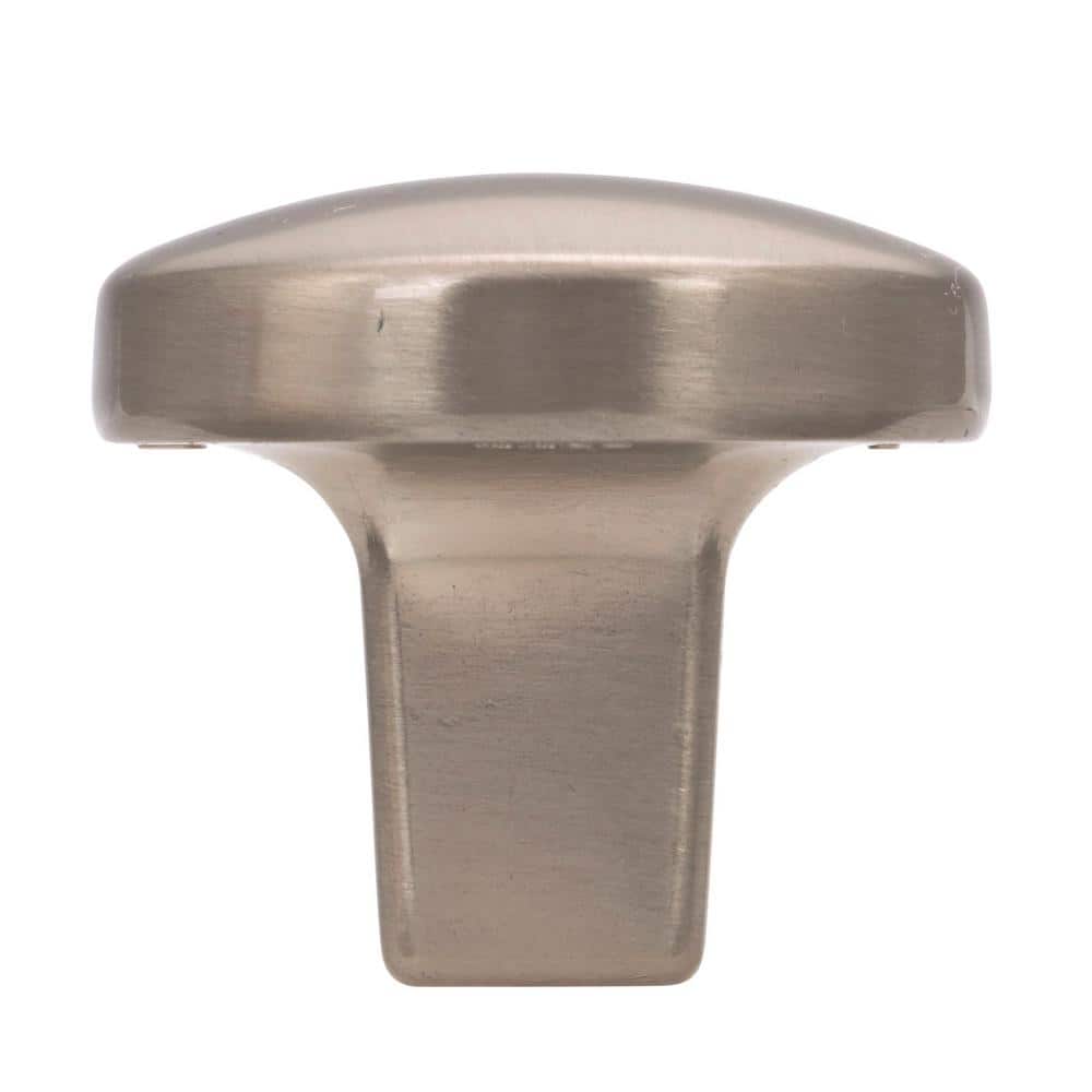 Satin Nickel Round Cabinet Knob with Mounting Hardware