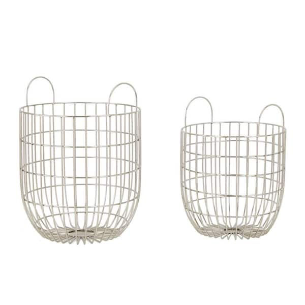 Sorbus 4 Pack White Metal Wire Baskets Storage Bin Organizer MTL-BSKT4-WH -  The Home Depot