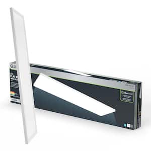 Flexinstall Panel 12 in. x 48 in. White Integrated LED Flat Panel Light with 5CCT + DuoBright