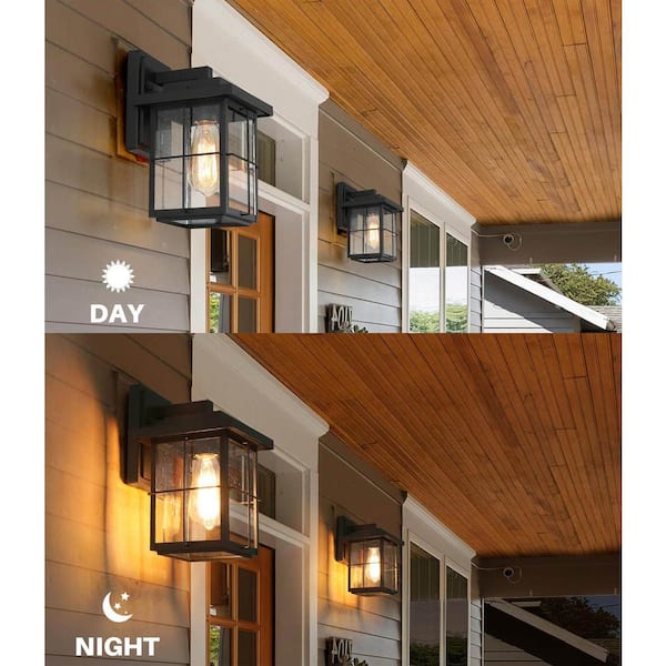 LNC Modern Brushed Gray Outdoor Wall Lantern Sconce with Bell Clear Glass  Shade, Industrial 1-Light Exterior Patio Lighting EANEEJHD1109BQ7 - The  Home Depot