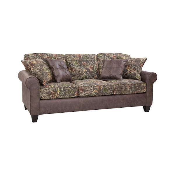 American Furniture Classics Maumelle 82 in. Rolled Arm 3-Seater Sofa in Camouflage