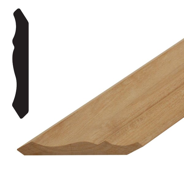 Builders Choice LWM 51 9/16 in. x 3-1/4 in. Knotty Wood Alder Crown Moulding
