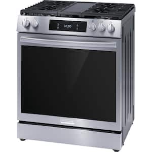 30 in. 6 cu. ft. 5 Burner Slide-In Gas Range with Total Convection and Air Fry in Smudge Proof Stainless Steel