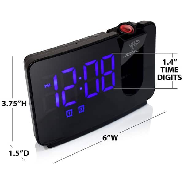 Westclox Black Projection Alarm Clock, How To Open A Westclox Alarm Clock Radio Station