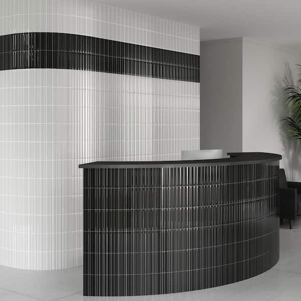 Crown Heights Maori Glossy White 3 in. x 8 in. Ceramic Wall Tile (9.0 sq. ft. /Case)