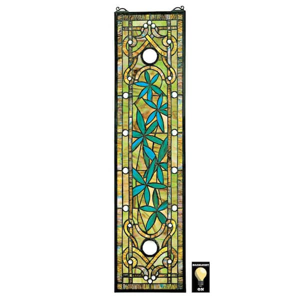 Design Toscano Asian Serenity Garden Stained Glass Window Panel