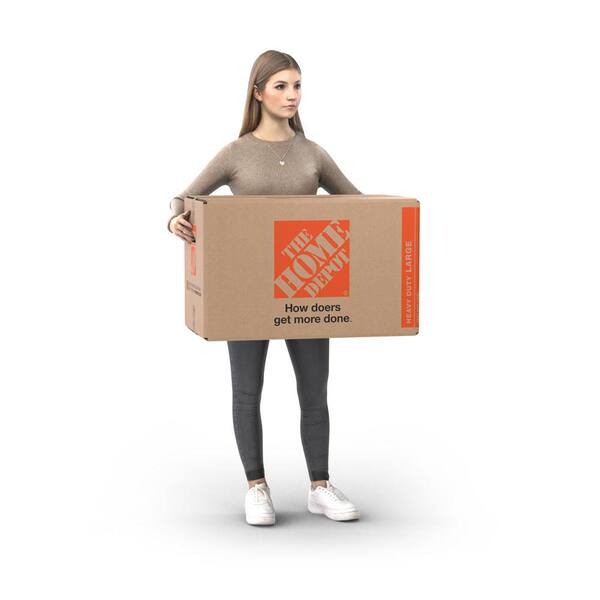 The Home Depot 27 In L X 15 In W X 16 In D Heavy Duty Large Moving Box With Handles Hdlbx The Home Depot