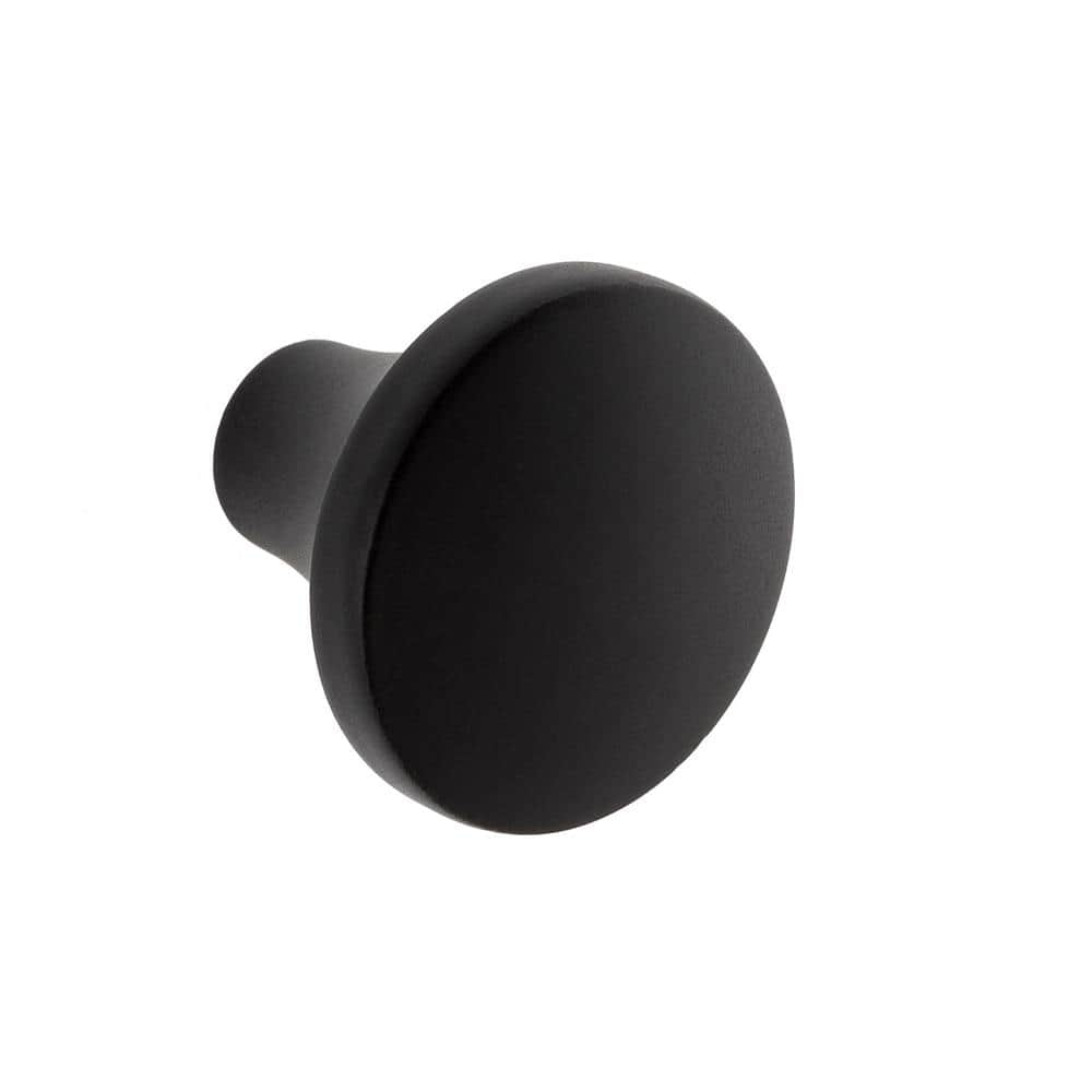 Matte Black Round Zinc Cabinet Knob Multipack
