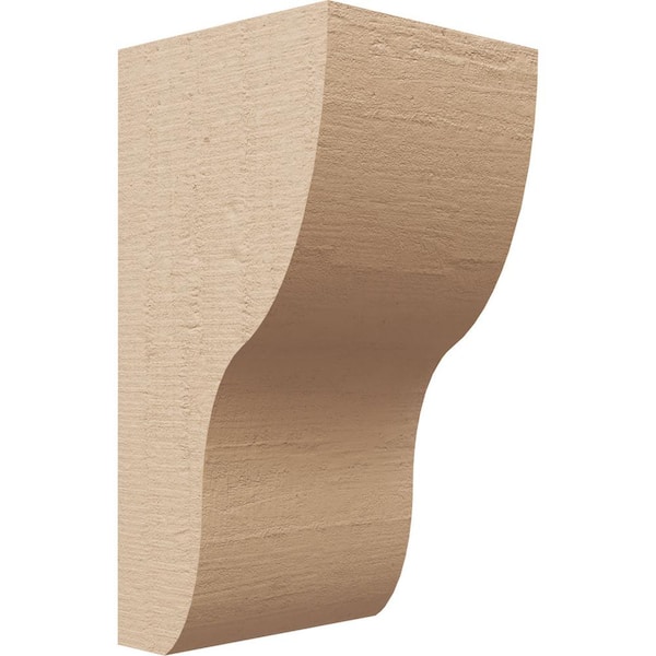 Ekena Millwork 5 in. x 10 in. x 5 in. Wide Greensboro Rough Cedar Woodgrain TimberThane Corbel, Primed Tan