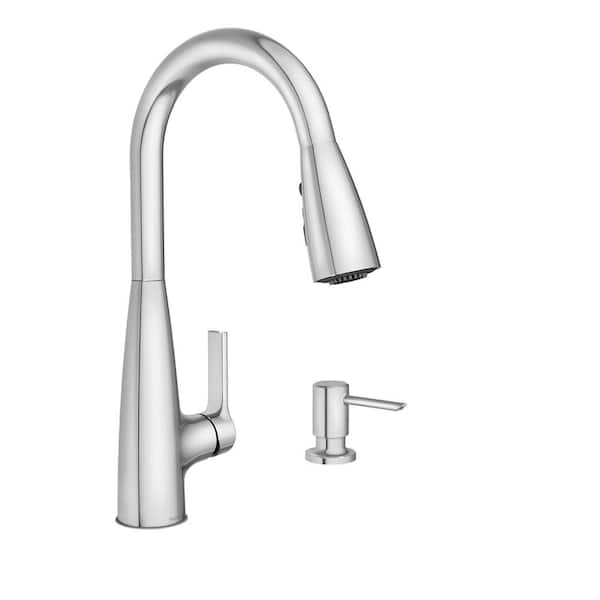 MOEN Haelyn Single-Handle Pull-Down Sprayer Kitchen Faucet with Reflex and Power Clean in Polished Chrome