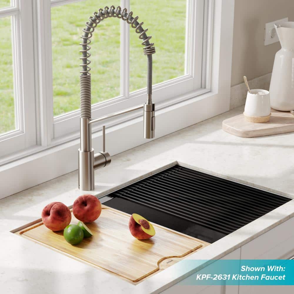 Kore 27" Stainless Steel Drop-In Kitchen Sink with Accessories
