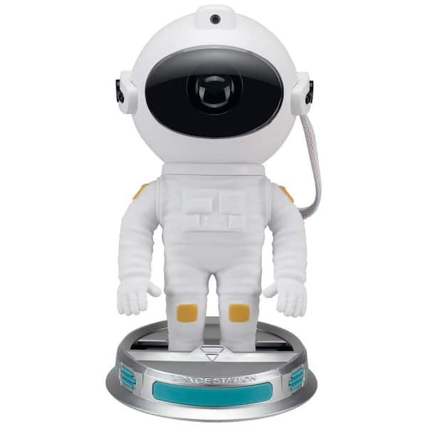 GPX Space Cadet Mini Astronaut Galaxy Projector, Nebula and Green Laser Light, Color Changing LED, No Screen, White