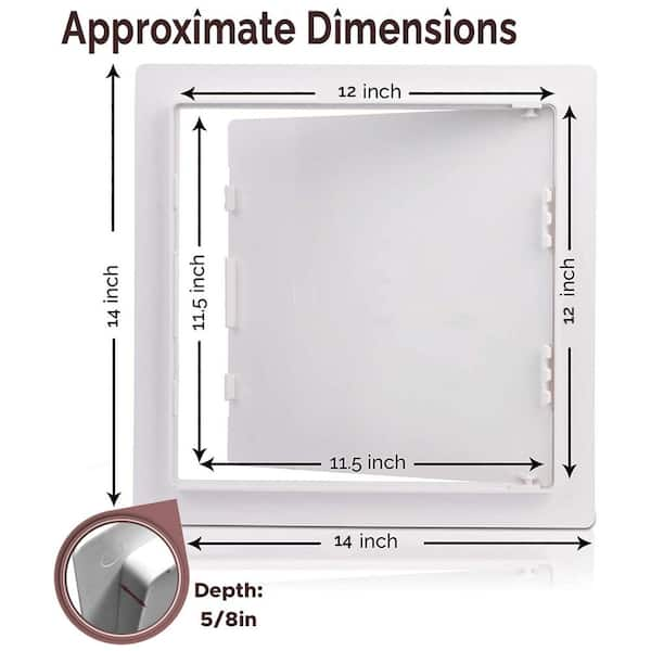 12 in. x 12 in. White Plastic Drywall Access Panel