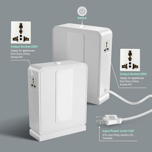 Yichuhaoxi Voltage Converter 110-V to 220-V, Slim Power Voltage