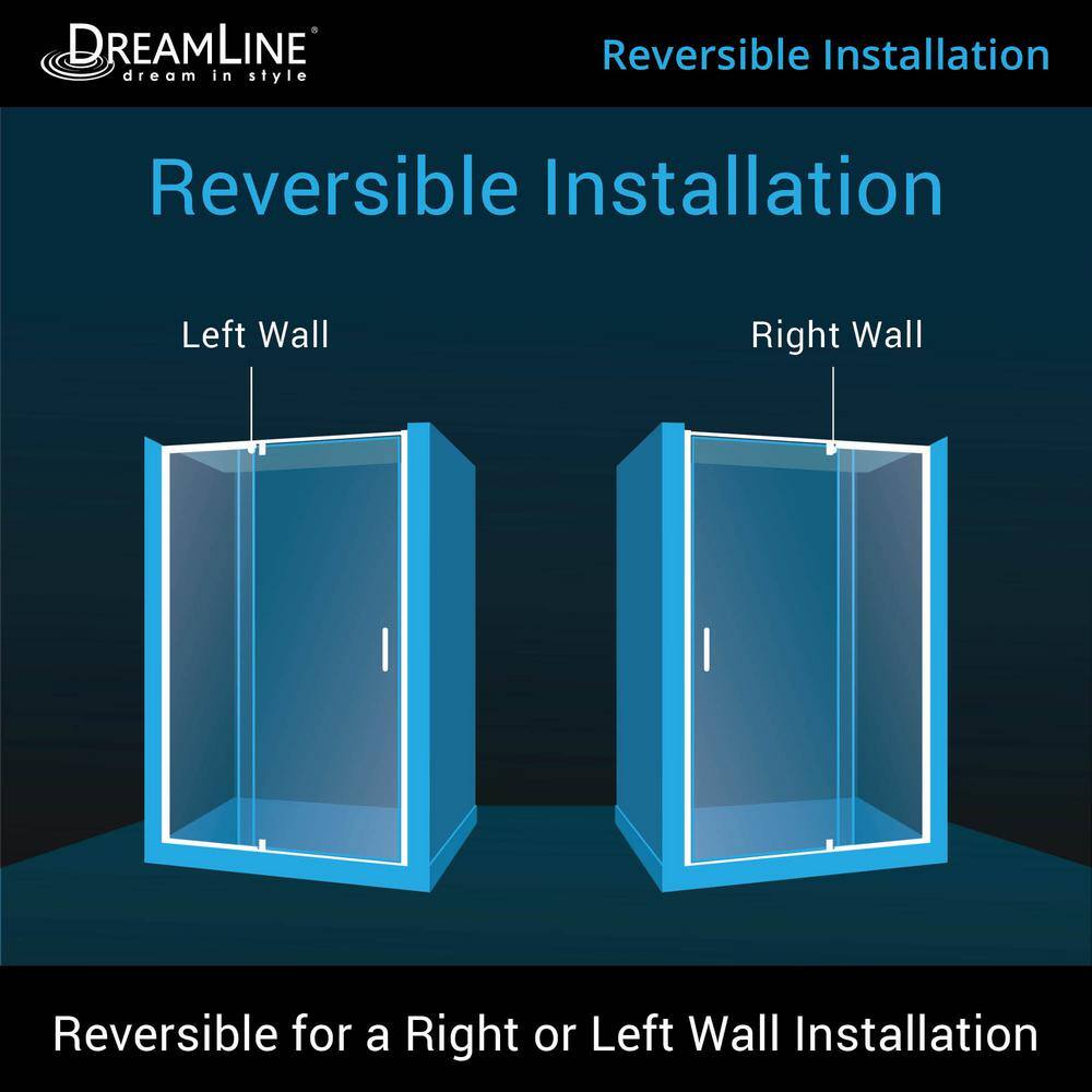 Flex 60" x 76.75" Clear Glass Semi-Frameless Shower Kit with Brushed Nickel Hardware